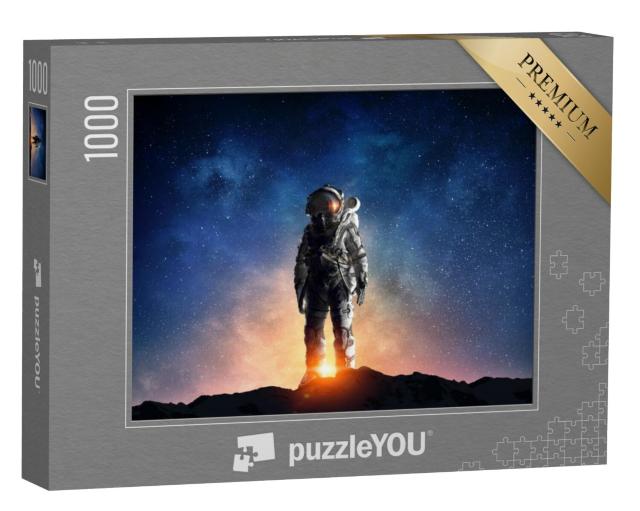 Puzzel 1000 stukjes „Een astronaut met ruimte“