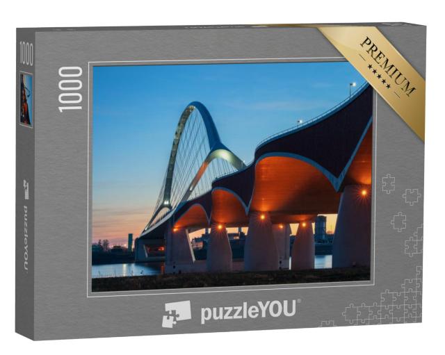 Puzzel 1000 stukjes „De brug "De Oversteek" in Nijmegen, Nederland“