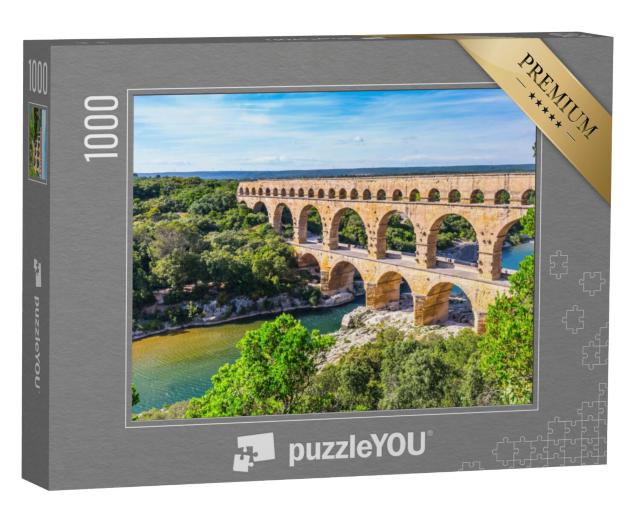 Puzzel 1000 stukjes „Het drietraps aquaduct Pont du Gard, Provence“