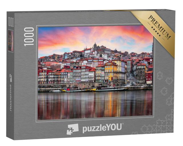 Puzzel 1000 stukjes „Uitzicht op het historische centrum van Porto in Portugal“