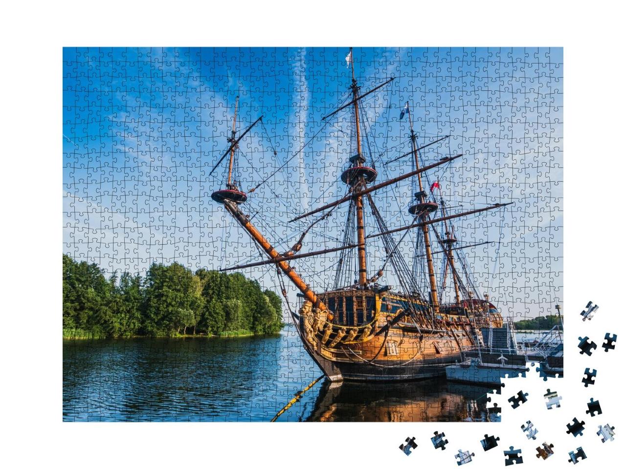 Puzzle 1000 Teile „Schiff Goto Predestination in der Stadt Woronesch, Russland“