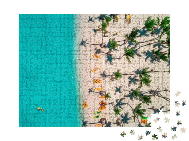 Puzzle 1000 Teile „Luftaufnahme des karibischen Resorts, Bavaro, Dominikanische Republik“