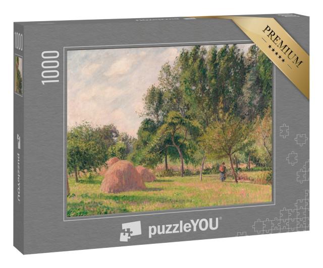 Puzzle 1000 Teile „Camille Pissarro - Heuhaufen, Morgen, Éragny“