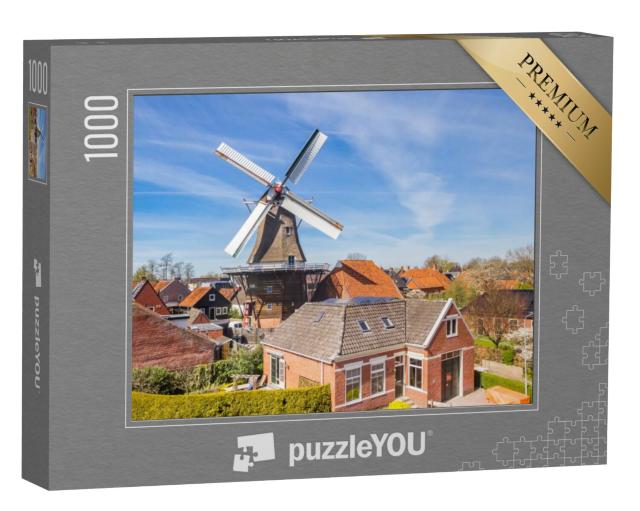 Puzzel 1000 stukjes „Historische molen in Winsum“