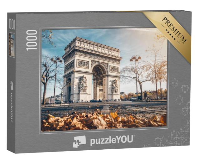 Puzzel 1000 stukjes „Arc de Triomphe: Parijs in de herfst, Frankrijk“