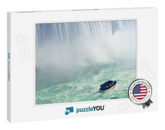 Boat & Horseshoe Falls from Niagara Falls... Jigsaw Puzzle