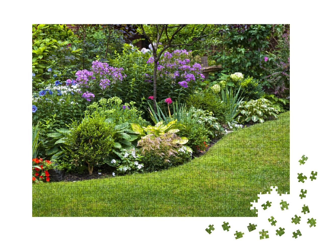 Puzzle 1000 Teile „Üppig angelegter Garten“