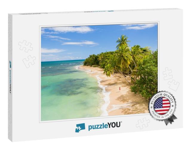 Vacation on the Remote Caribbean Sandy Beach Under the Pa... Jigsaw Puzzle