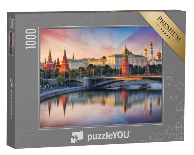 Puzzel 1000 stukjes „Het Kremlin aan de Moskva rivier in Moskou, Rusland“