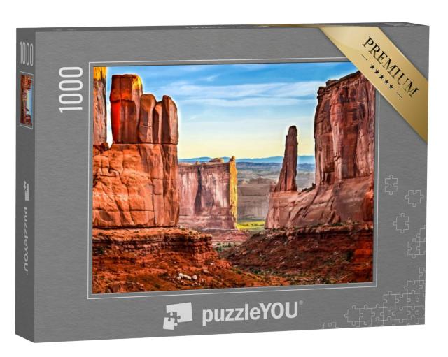 Puzzel 1000 stukjes „Het woeste berglandschap van Red Rock Canyon, Las Vegas, VS“