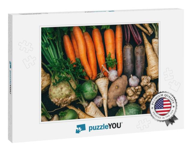 Root Crops, Carrots, Parsley Root, Turnip, Onion, Garlic... Jigsaw Puzzle