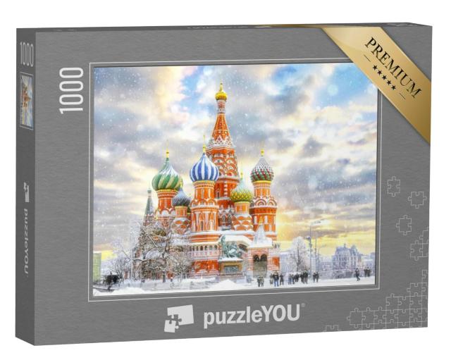 Puzzel 1000 stukjes „Moskou: het Rode Plein met de Sint-Basiliuskathedraal, Rusland“