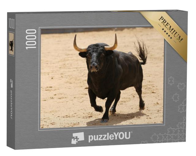 Puzzel 1000 stukjes „Zwarte Spaanse stier in de arena“