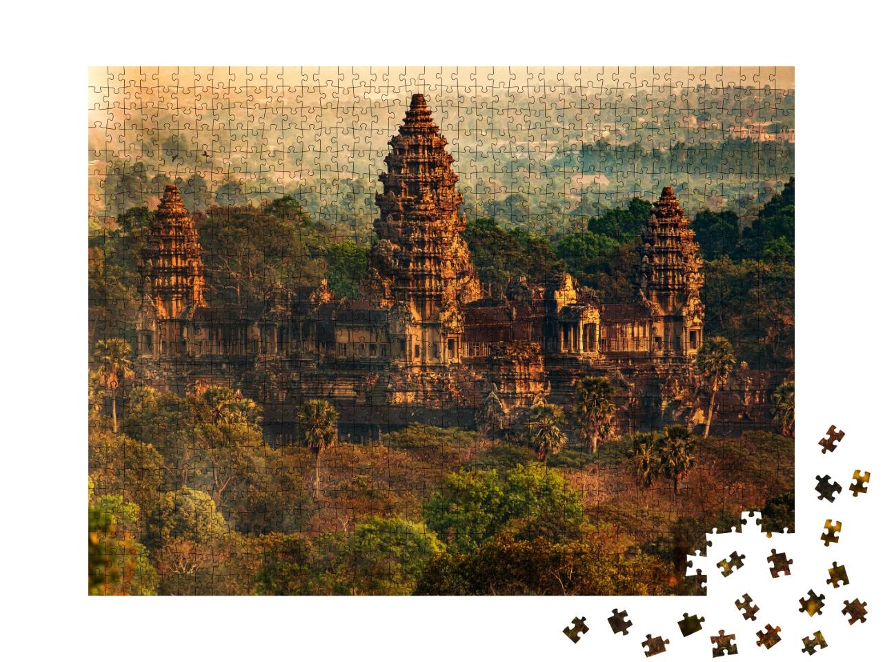 Puzzle 1000 Teile „Angkor Wat, Tempelanlage in Kambodscha“