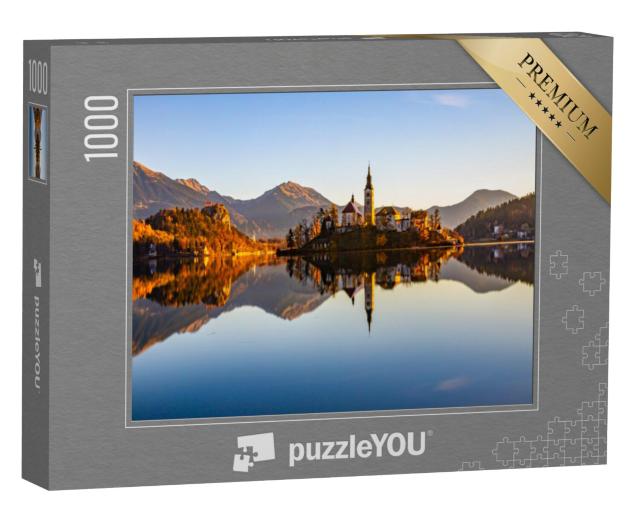 Puzzel 1000 stukjes „Een Sloveens meer in de herfst“