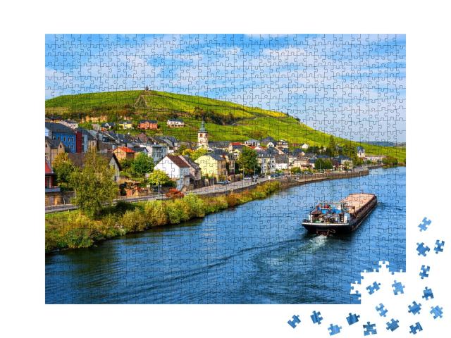 Puzzle 1000 Teile „Mosel bei Wormeldange, Luxemburger Land“