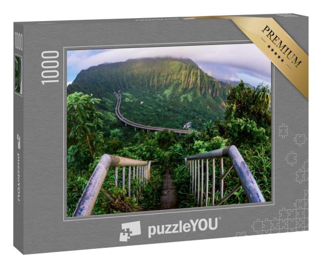 Puzzle 100 Teile „Stairway to Heaven Oahu, Hawaii“