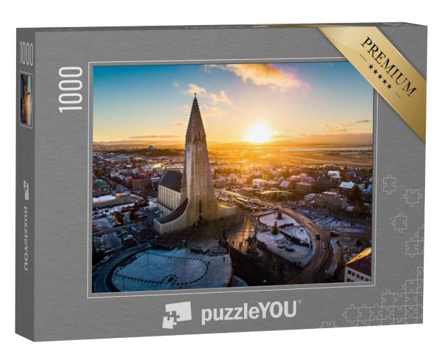 Puzzel 1000 stukjes „Hallgrimskirkja Kerk in Reykjavik, IJsland“