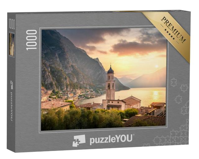 Puzzel 1000 stukjes „Betoverend dorpje Limone sul Garda, Italië“