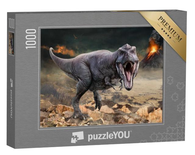 Puzzel 1000 stukjes „3D-illustratie van de Tyrannosaurus rex“