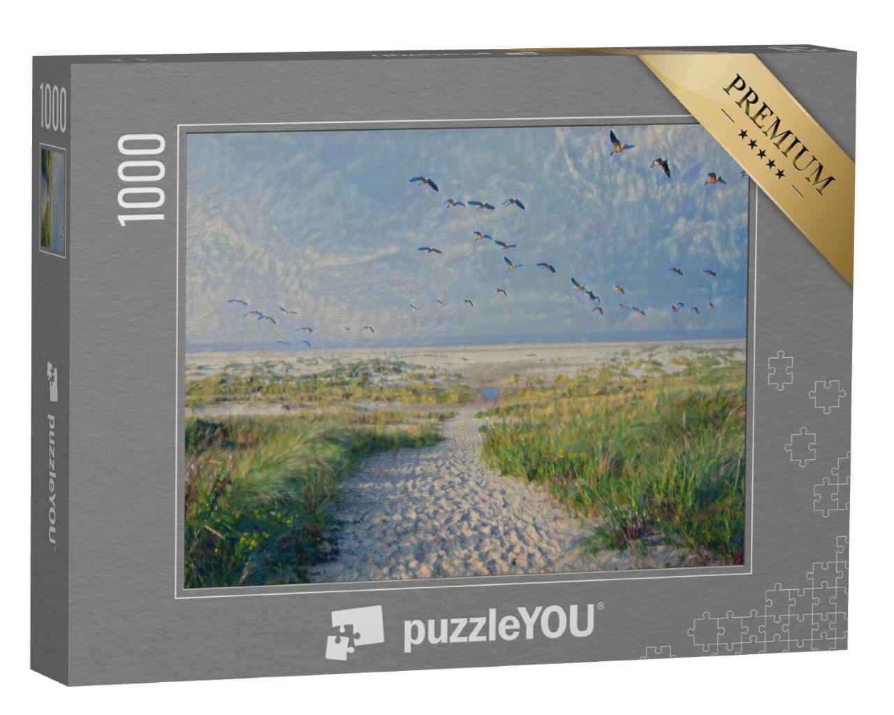 Puzzel 1000 stukjes „in de kunststijl van Claude Monet - Eenden - Puzzelverzameling Kunstenaars & Schilderijen“