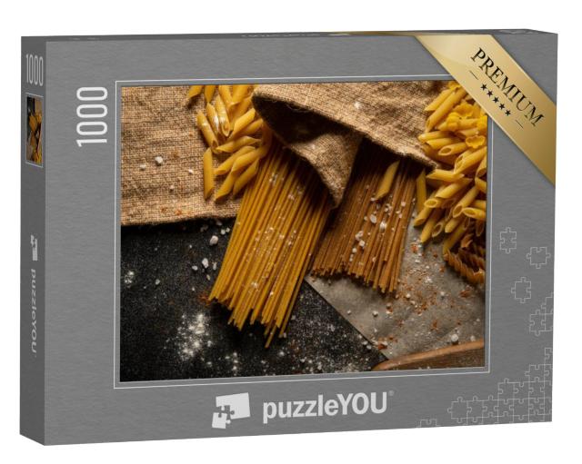 Puzzel 1000 stukjes „Een selectie van pasta“