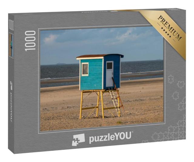Puzzle 1000 Teile „Haus am Strand von Langeoog an einem schönen sonnigen Tag, Deutschland“