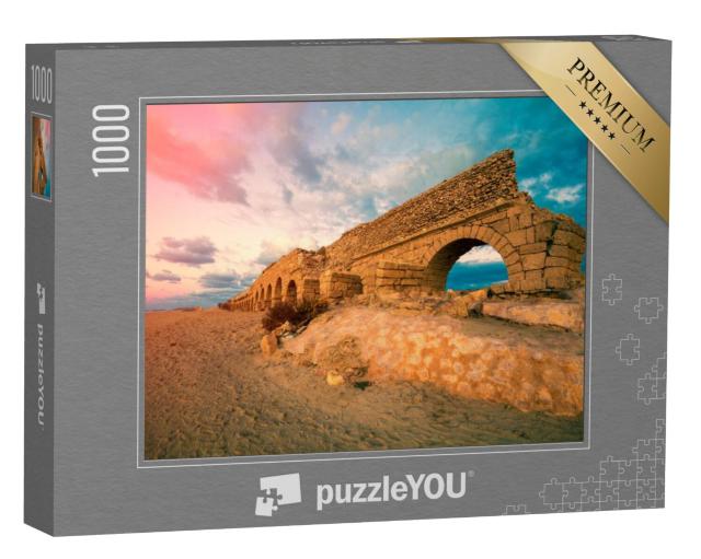 Puzzel 1000 stukjes „Oud aquaduct in Caesarea, Israël“