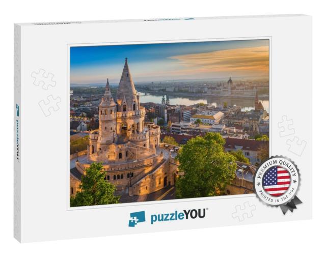 Budapest, Hungary - Beautiful Golden Summer Sunrise with... Jigsaw Puzzle