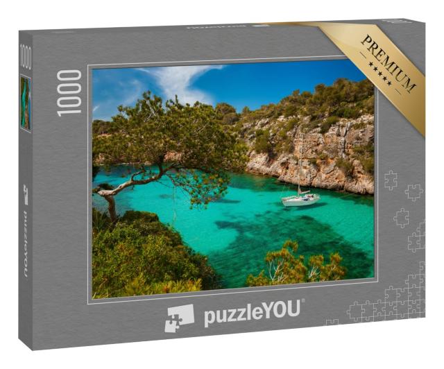 Puzzle 1000 Teile „Azurblaues Meer von Cala Pi, Mallorca, Spanien“