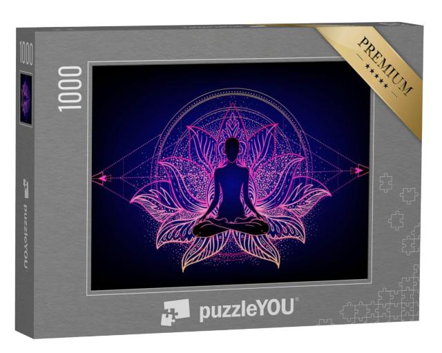 Puzzel 1000 stukjes „Lotus positie, yoga“