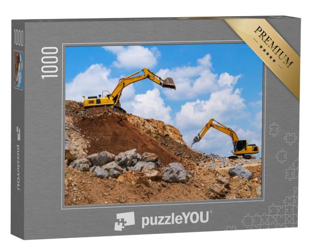 Puzzel 1000 stukjes „Graafmachines en steenbrekers“