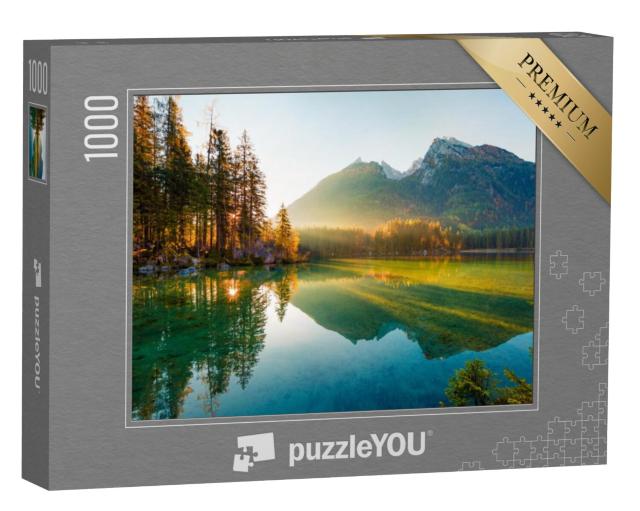 Puzzel 1000 stukjes „Herfstzonsopgang boven de Hintersee“