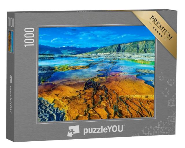 Puzzel 1000 stukjes „Yellowstone National Park en Mammoth Hot Springs“