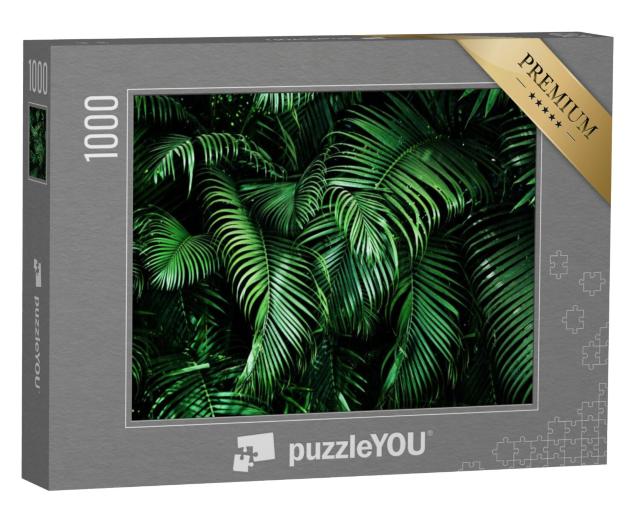 Puzzel 1000 stukjes „Tropische palmbladeren, bloemmotieven“