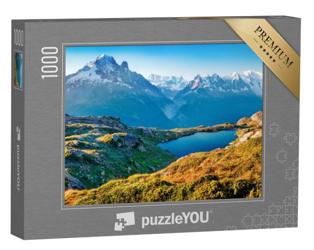 Puzzel 1000 stukjes „Kleurrijk zomers uitzicht op Lac Blanc“