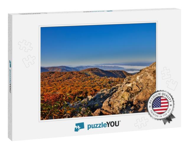 Usa, Virginia, Shenandoah National Park, Fall Color in th... Jigsaw Puzzle