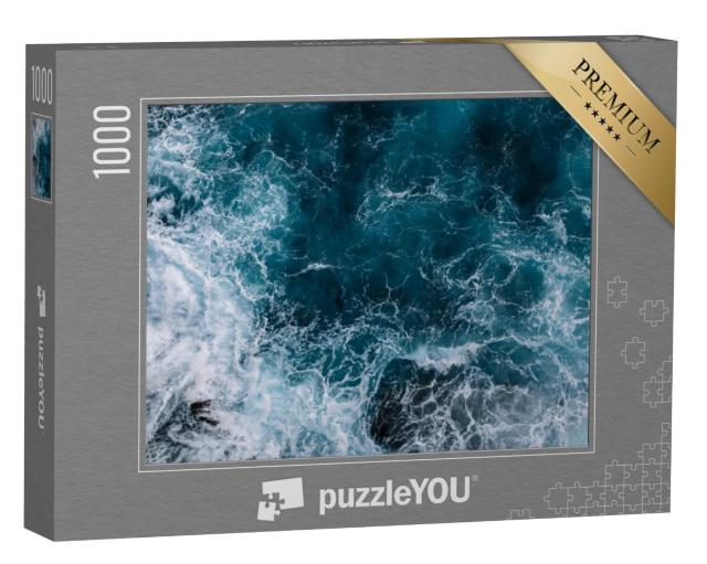 Puzzel 1000 stukjes „Luchtfoto van de oceaangolven“