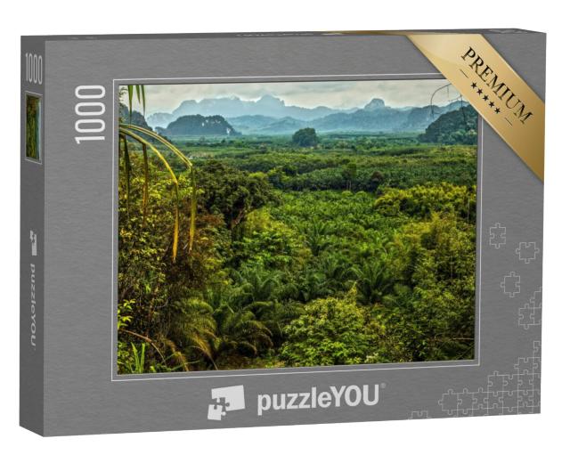 Puzzel 1000 stukjes „Regenwoudlandschap in Thailand“