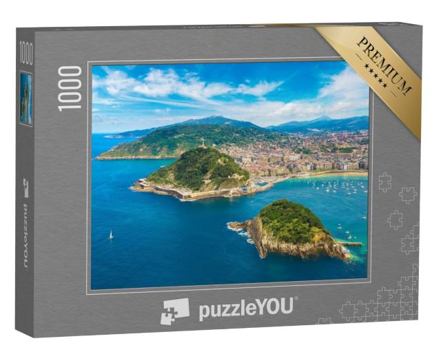 Puzzel 1000 stukjes „Panoramisch uitzicht op San Sebastian, Spanje“