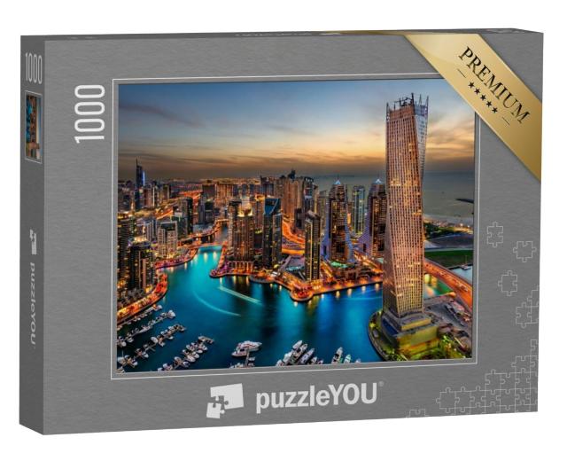 Puzzel 1000 stukjes „De schoonheid van de haven alleen van bovenaf“