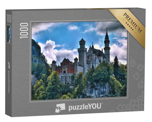 Puzzel 1000 stukjes „Majestueus: Kasteel Neuschwanstein in de Allgäu“