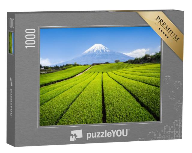 Puzzel 1000 stukjes „De berg Fuji met groene theeplantage, prefectuur Shizuoka, Japan“