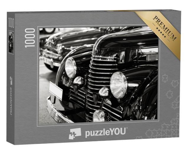 Puzzel 1000 stukjes „Oldtimer in zwart-wit“