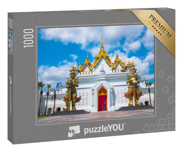 Puzzle 1000 Teile „Riesenstatuen vor dem Tor in Legend Siam Pattaya, Thailand“