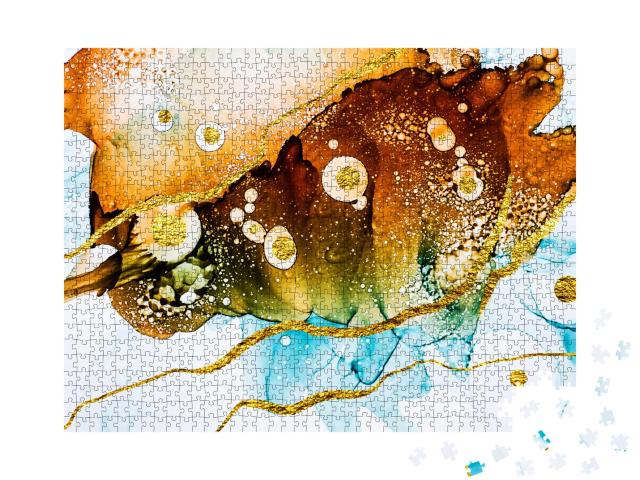 Puzzle 1000 Teile „Abstraktes Gemälde in transparenter Kreativität“