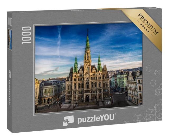 Puzzle 100 Teile „Rathaus von Liberec in der Tschechischen Republik“