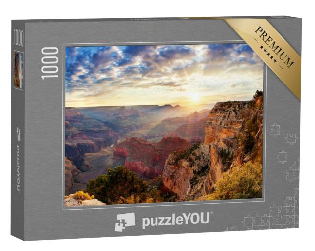 Puzzel 1000 stukjes „Zonsopgang bij de Grand Canyon“