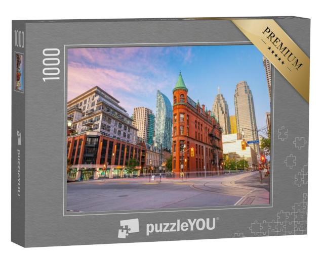 Puzzel 1000 stukjes „De skyline van Toronto bij zonsondergang in Ontario, Canada“