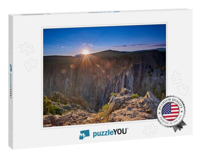Sunrise Over Black Canyon of the Gunnison from Tomichi Po... Jigsaw Puzzle